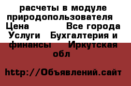 расчеты в модуле природопользователя › Цена ­ 3 000 - Все города Услуги » Бухгалтерия и финансы   . Иркутская обл.